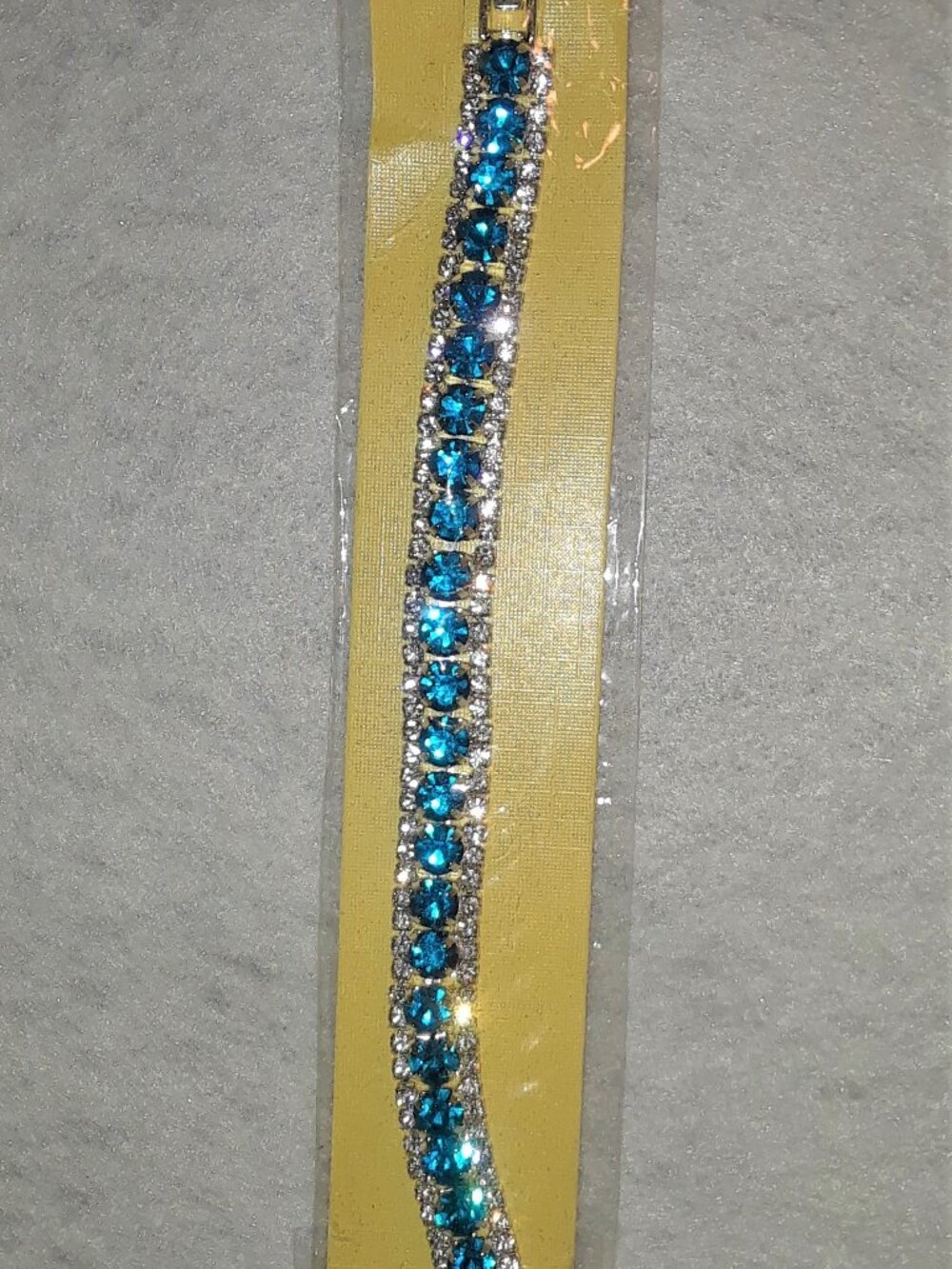 Brand New Luxury London Blue & White CZ Tennis Bracelet - Picture 12 of 12